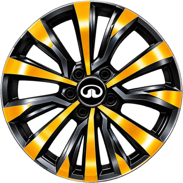 Roda preta com dourado escovado