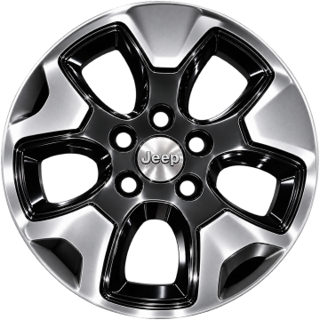 Roda Jeep black piano com prata